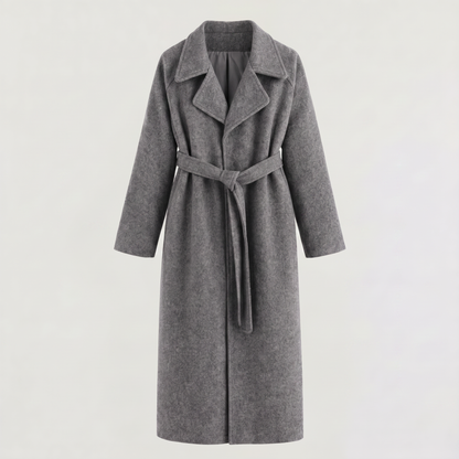 Women's Classic Wool Blend Long Wrap Coat