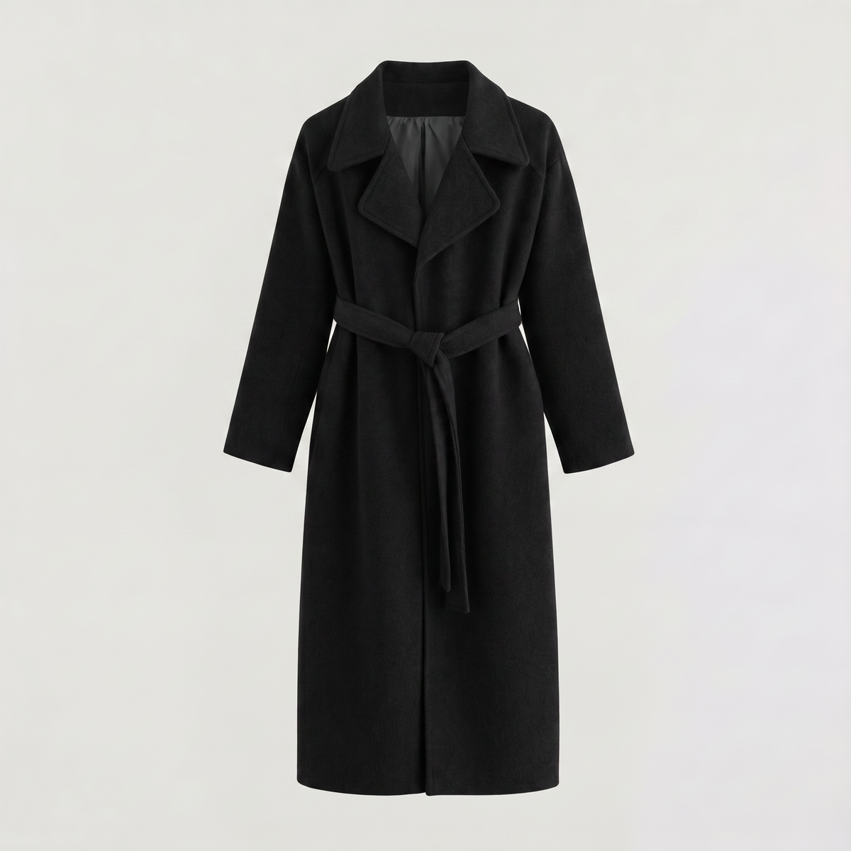 Women's Classic Wool Blend Long Wrap Coat