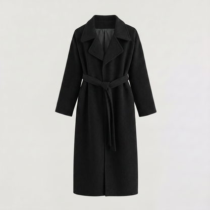 Women's Classic Wool Blend Long Wrap Coat