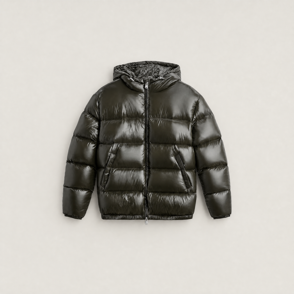 Women's Glossy Hooded Puffer Jacket