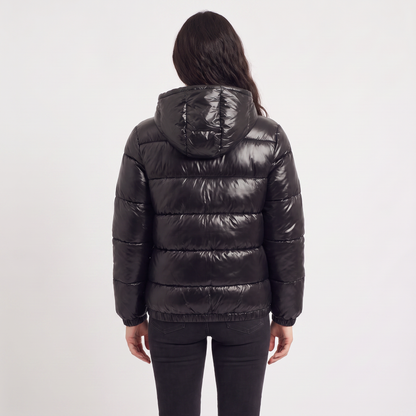 Women's Glossy Hooded Puffer Jacket