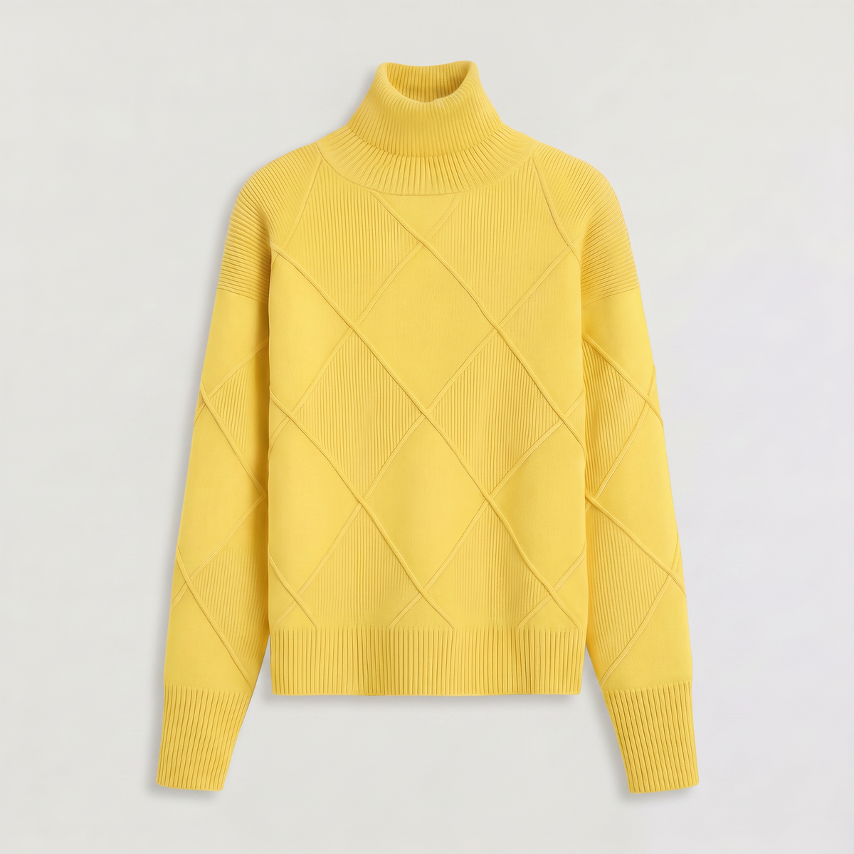 Women's Classic Cable Knit Turtleneck Sweater