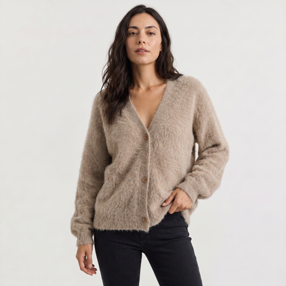Women's Casual Knit Button-Front Cardigan