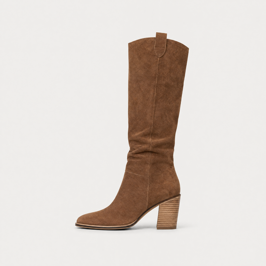 Women's Classic Leather Knee-High Cushioned Boots
