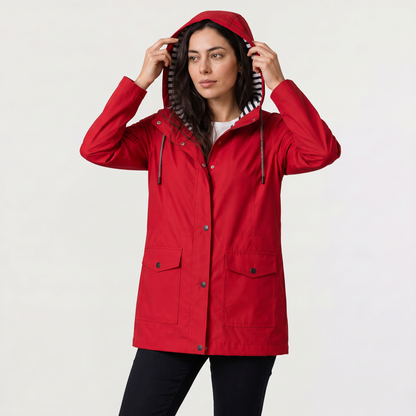 Women's Casual Waterproof Hooded Rain Jacket