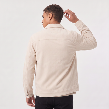 Men's Casual Corduroy Snap-Button Overshirt Jacket