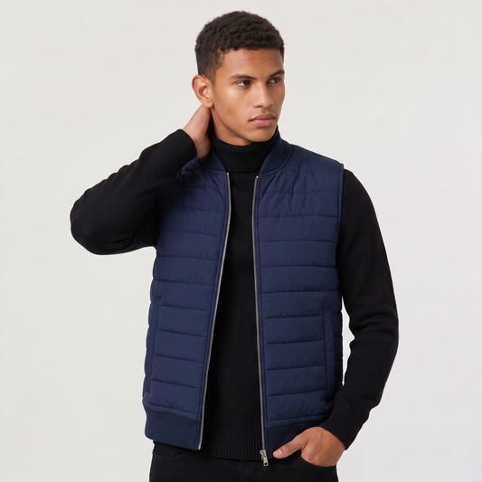 Men's Lightweight Quilted Full Zip Bodywarmer Vest