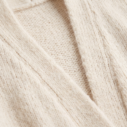 Women's Casual Fluffy Knit Longline Open-Front Cardigan