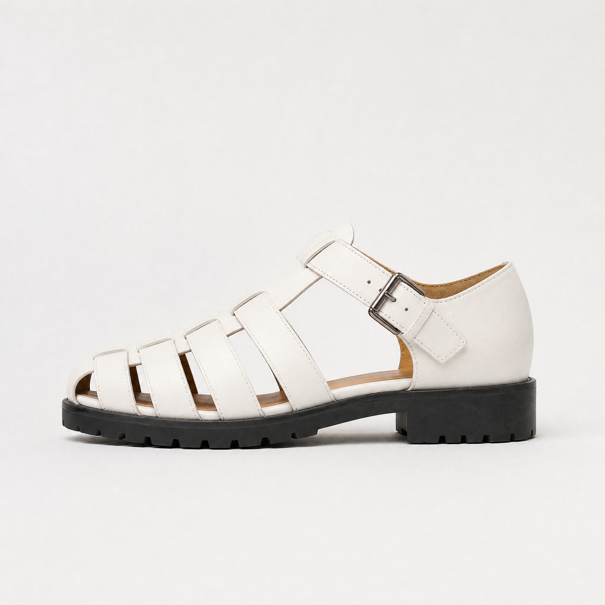 Men's Casual Leather Buckle Fisherman Sandals