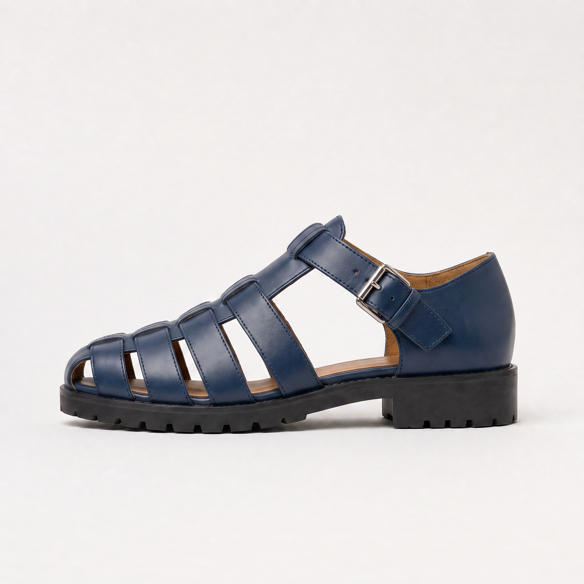 Men's Casual Leather Buckle Fisherman Sandals