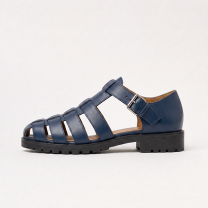 Men's Casual Leather Buckle Fisherman Sandals