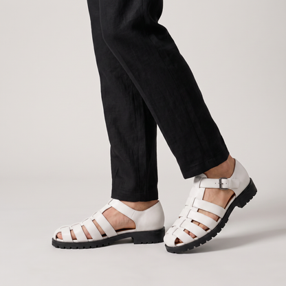 Men's Casual Leather Buckle Fisherman Sandals