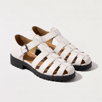 Men's Casual Leather Buckle Fisherman Sandals