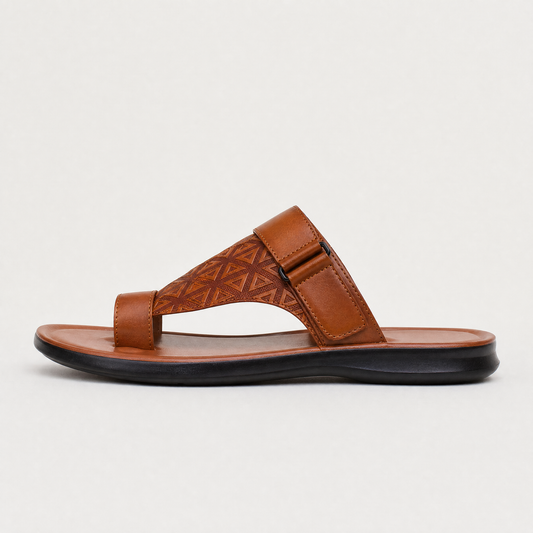 Men's Casual Adjustable Leather Toe-Loop Sandals