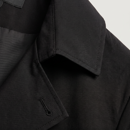 Men's Classic Double-Breasted Wool Blend Trench Coat
