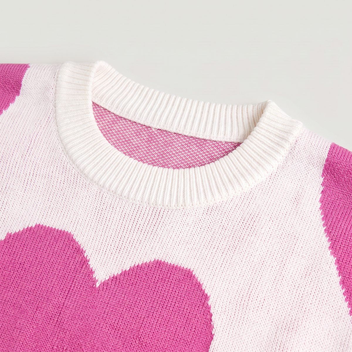 Women's Casual Knitted Heart Pattern Jumper