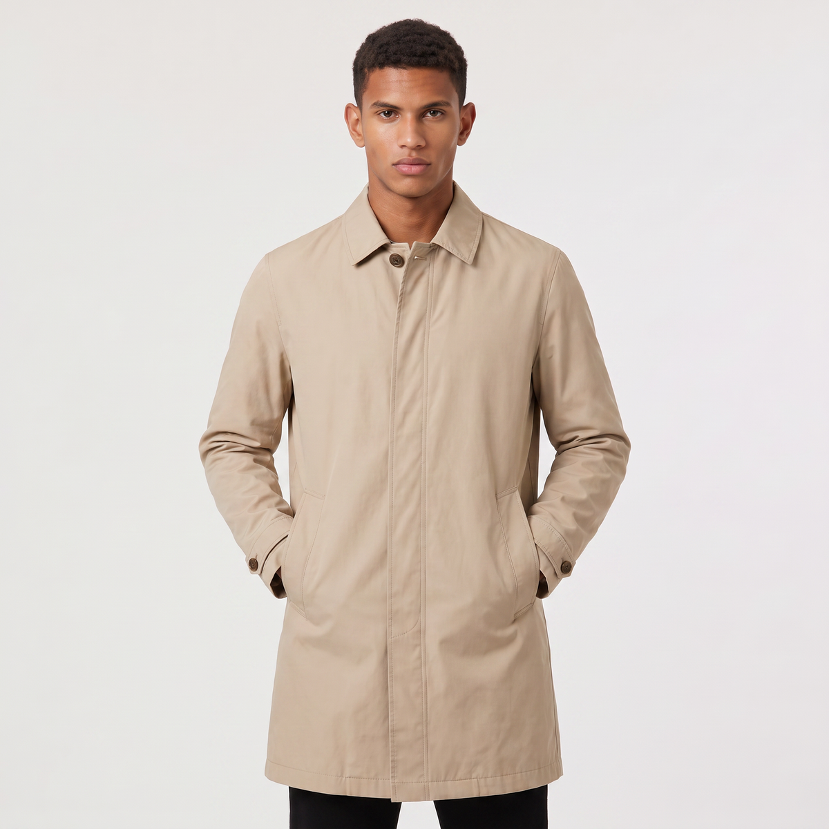 Men's Lightweight Waterproof Cotton Trench Coat