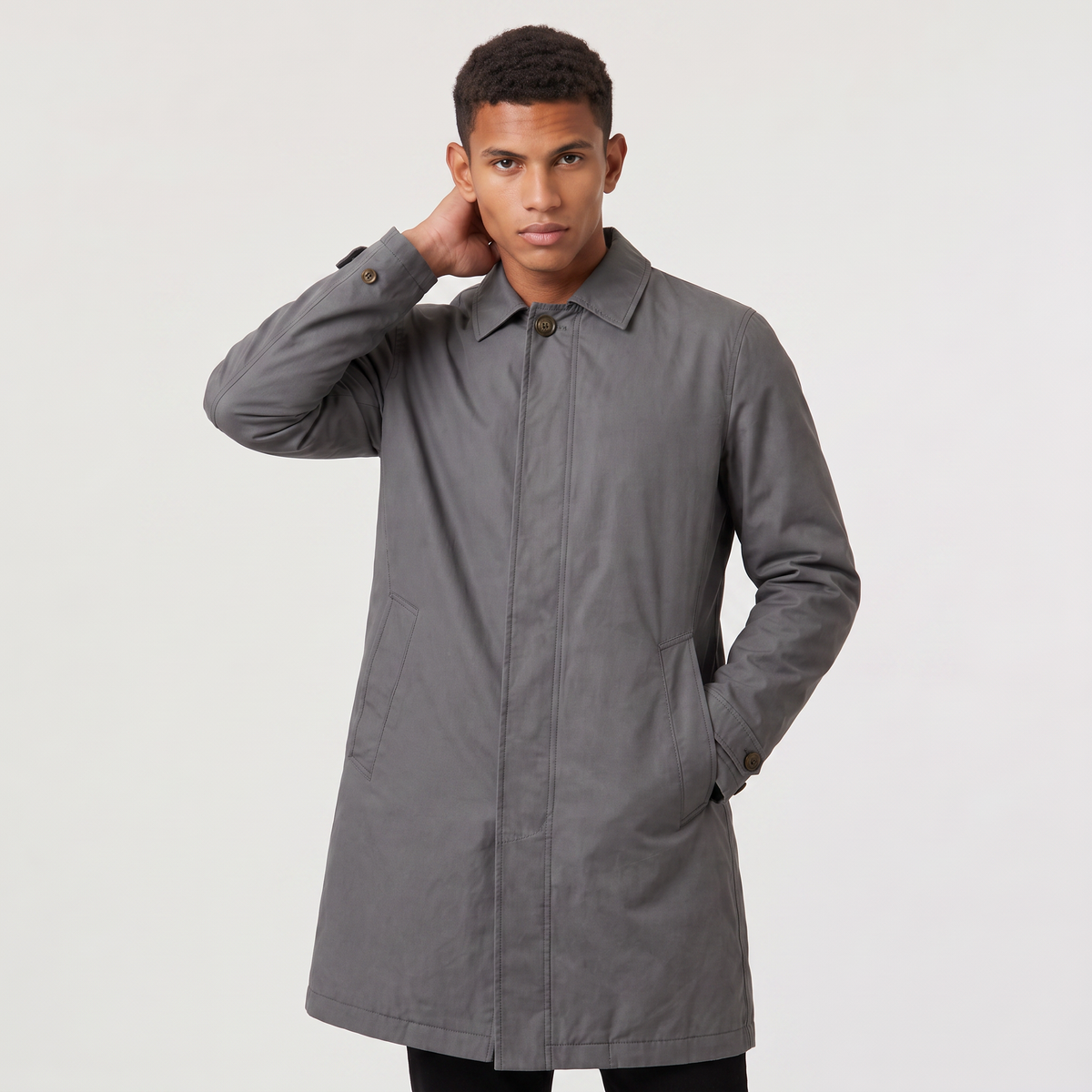 Men's Lightweight Waterproof Cotton Trench Coat