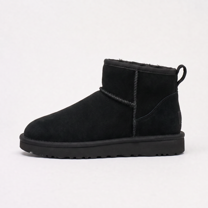 Women's Stylish Suede Ankle Boots with Shearling Lining