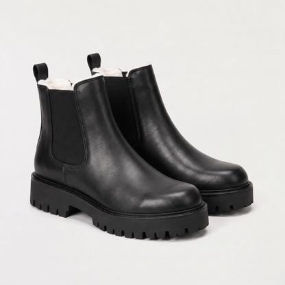 Men's Classic Leather Chunky Sole Chelsea Boots