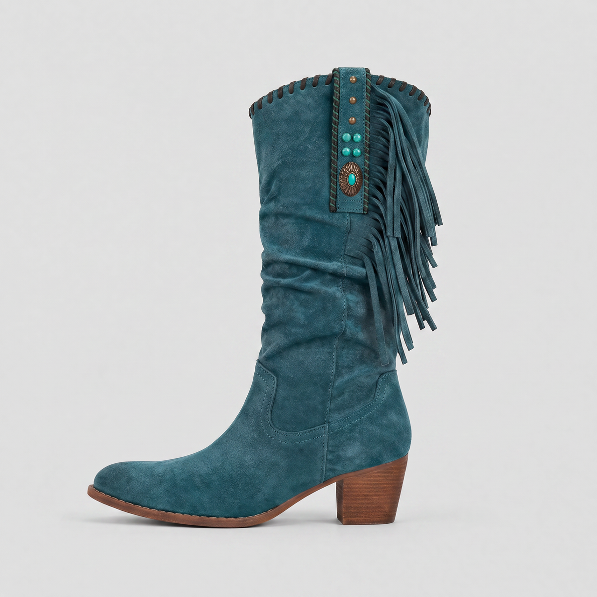 Women's Stylish Suede Fringe Western Boots