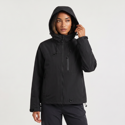 Women's Lightweight Hooded Short Rain Jacket