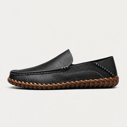 Men's Classic Leather Handstitched Slip-On Loafers