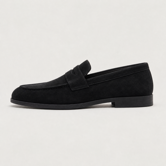 Men's Classic Suede-Look Penny Loafers
