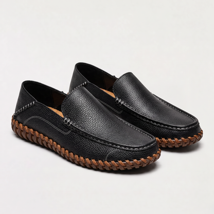 Men's Classic Leather Handstitched Slip-On Loafers