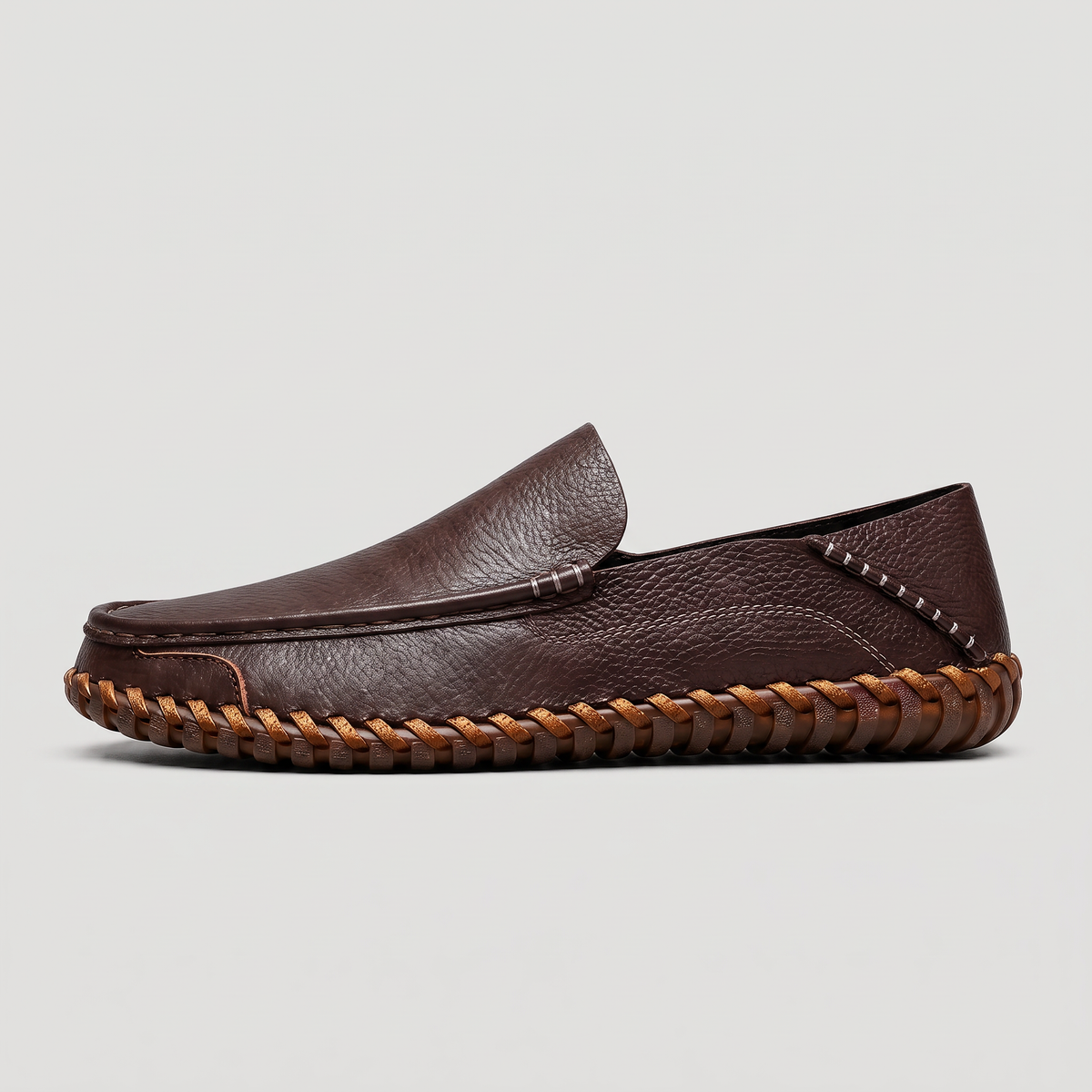 Men's Classic Leather Handstitched Slip-On Loafers