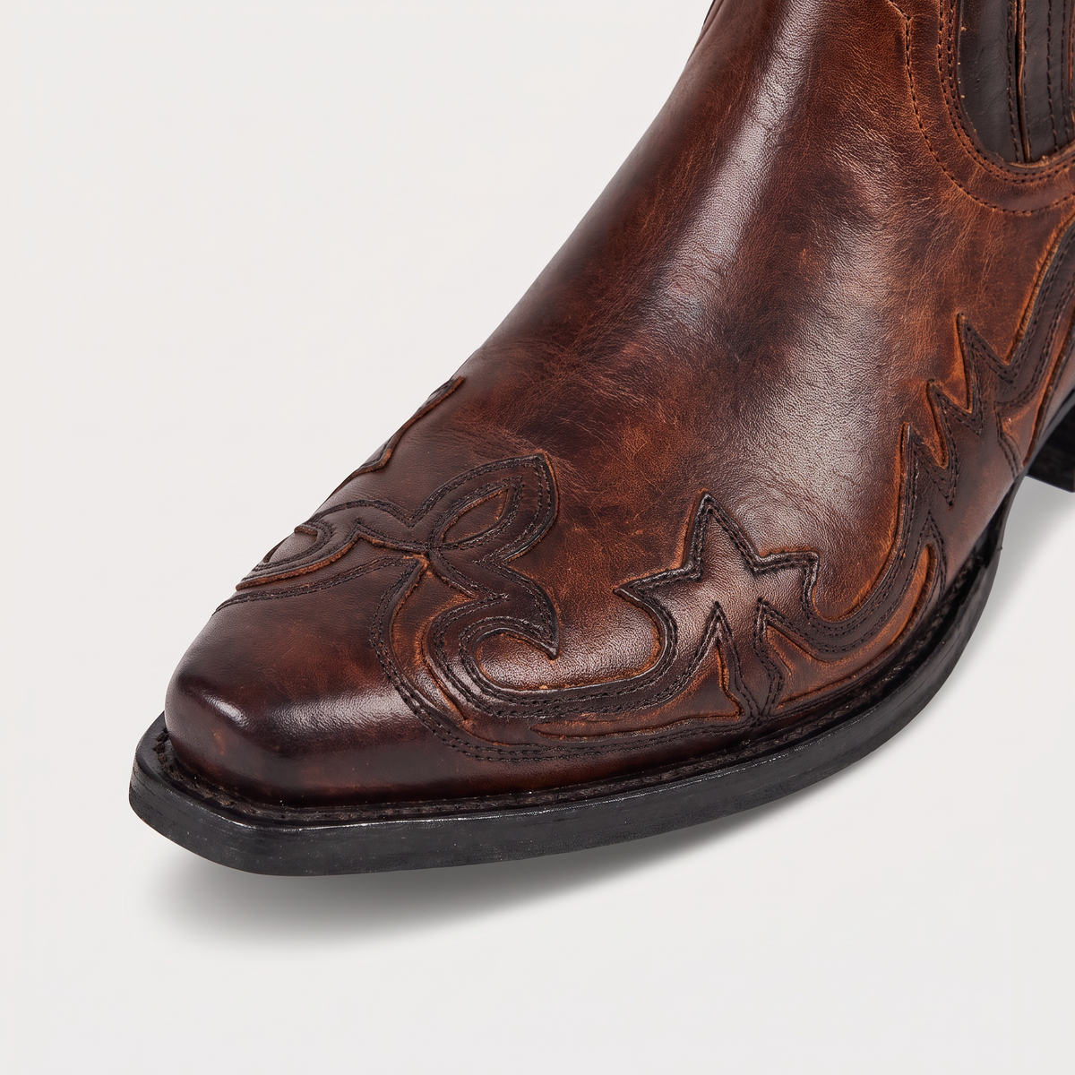 Men's Classic Leather Square Toe Western Boots