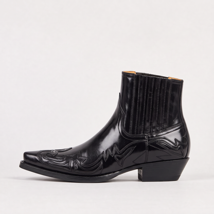 Men's Classic Leather Square Toe Western Boots