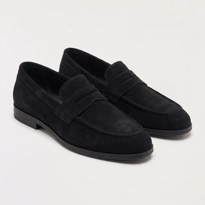 Men's Classic Suede-Look Penny Loafers