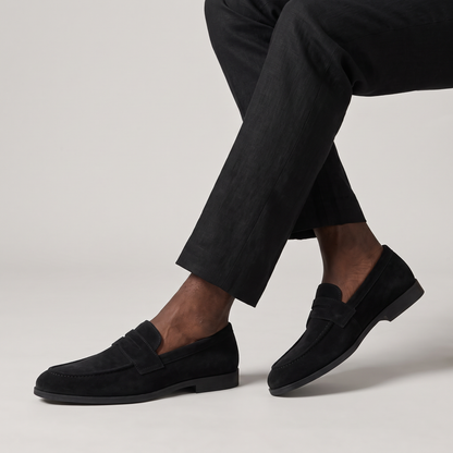 Men's Classic Suede-Look Penny Loafers