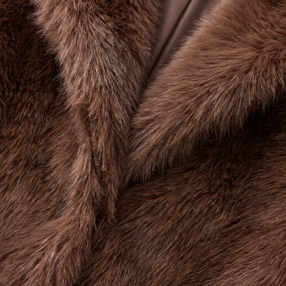 Women's Chic Faux-Fur Cropped Long Sleeve Jacket
