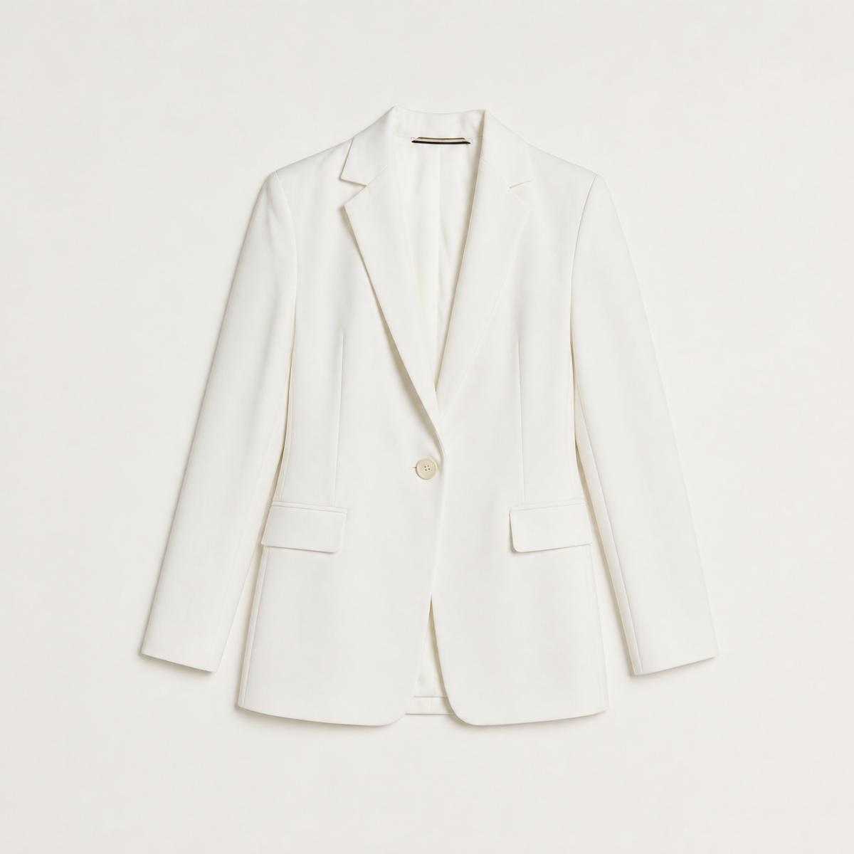 Women's Classic Tailored Single-Button Wool Blazer