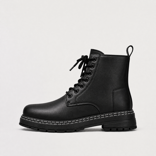 Men's Casual Leather High-Top Lace-Up Hiking Boots