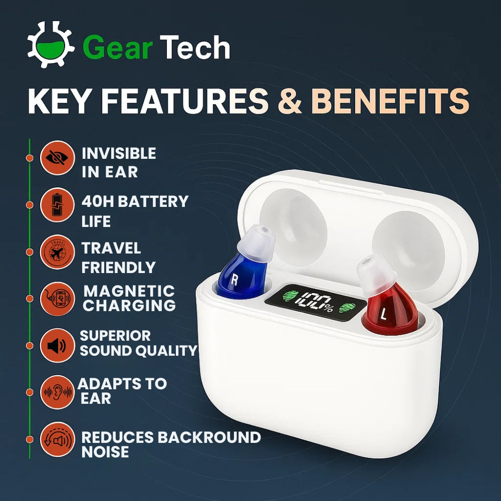 Discreet Rechargeable Hearing Aids with Crystal Clear Sound