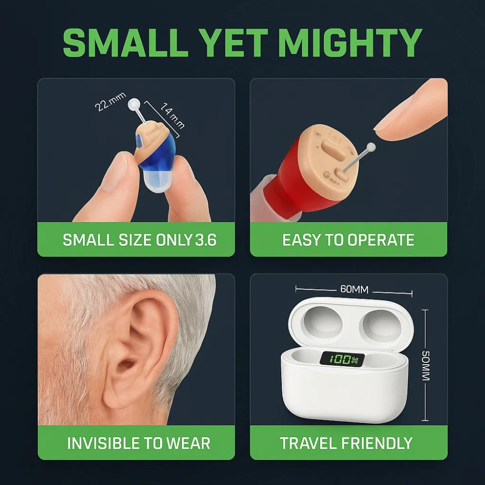 Discreet Rechargeable Hearing Aids with Crystal Clear Sound