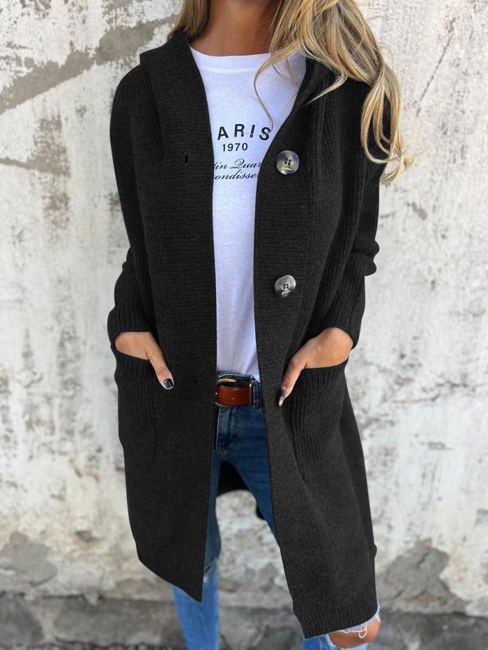 Chic Women's Oversized Knit Button Cardigan