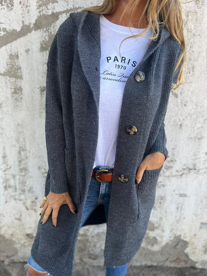 Chic Women's Oversized Knit Button Cardigan