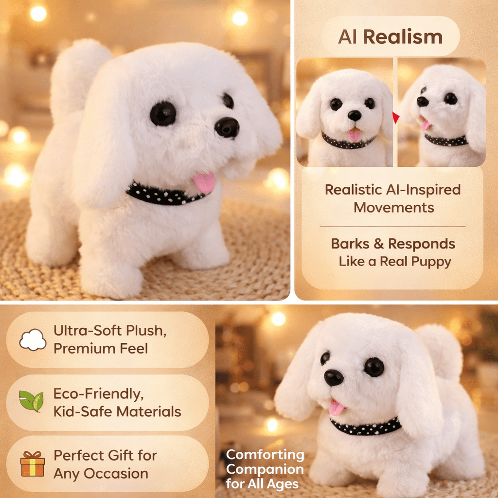 Cute Electronic Puppy Pet Toy with Realistic Sounds