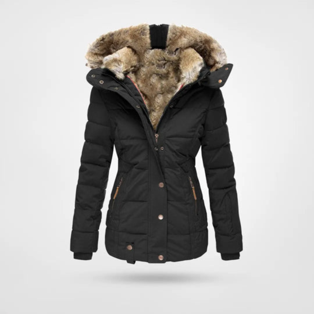Warm Women's Parka Puffer Coat - OutfitLondon