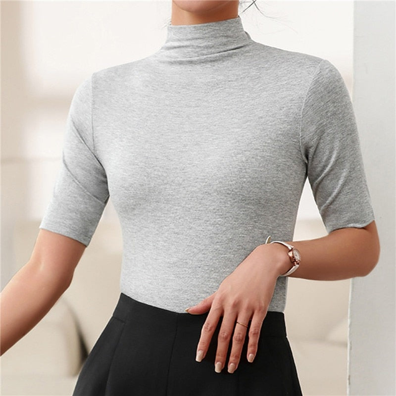 Slim Fit Women's Turtleneck Top