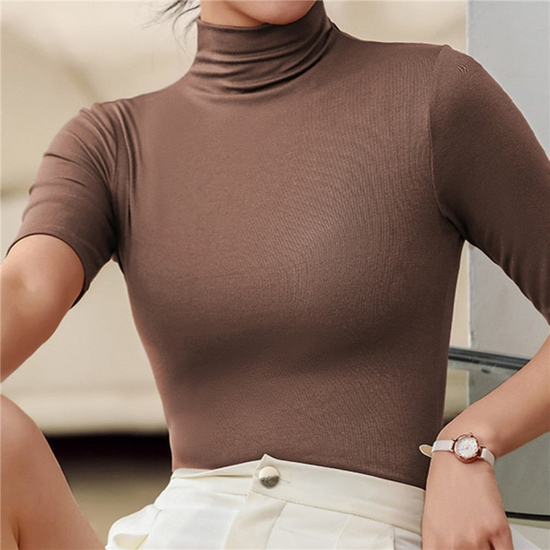 Slim Fit Women's Turtleneck Top