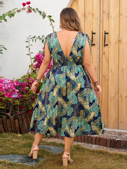 Irinelle | Printed Midi Dress with Soft Drape 7