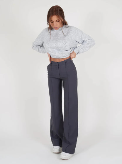 Iris Pants | Wide-Leg High Waisted Trousers for Women