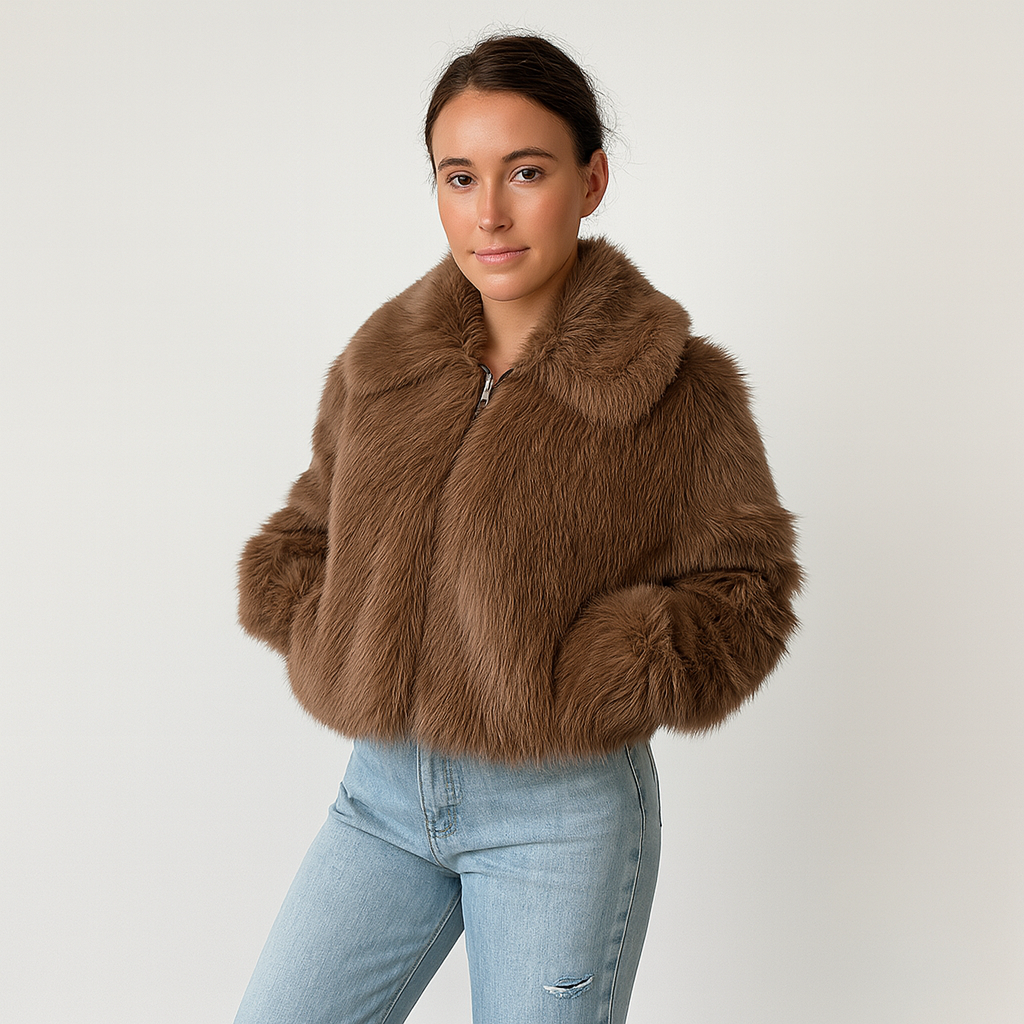 Premium Women's Coat with Soft Faux Fur Trim