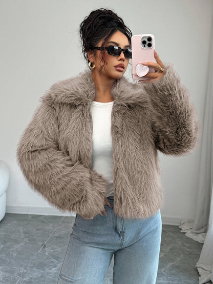 Premium Women's Coat with Soft Faux Fur Trim