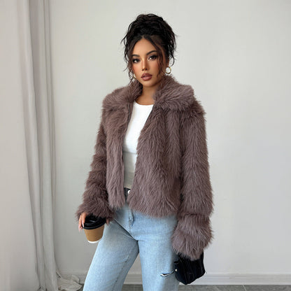 Premium Women's Coat with Soft Faux Fur Trim